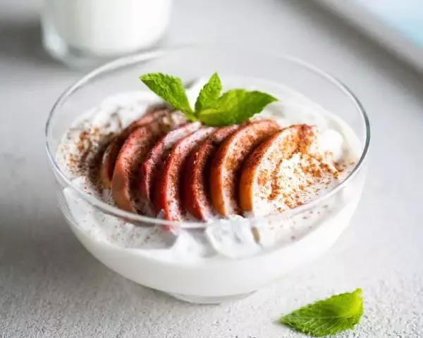 Творожное суфле с яблоком